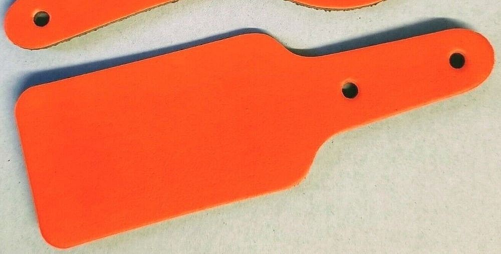 Key Fob Blanks - Rectangle - Fluorescent Orange